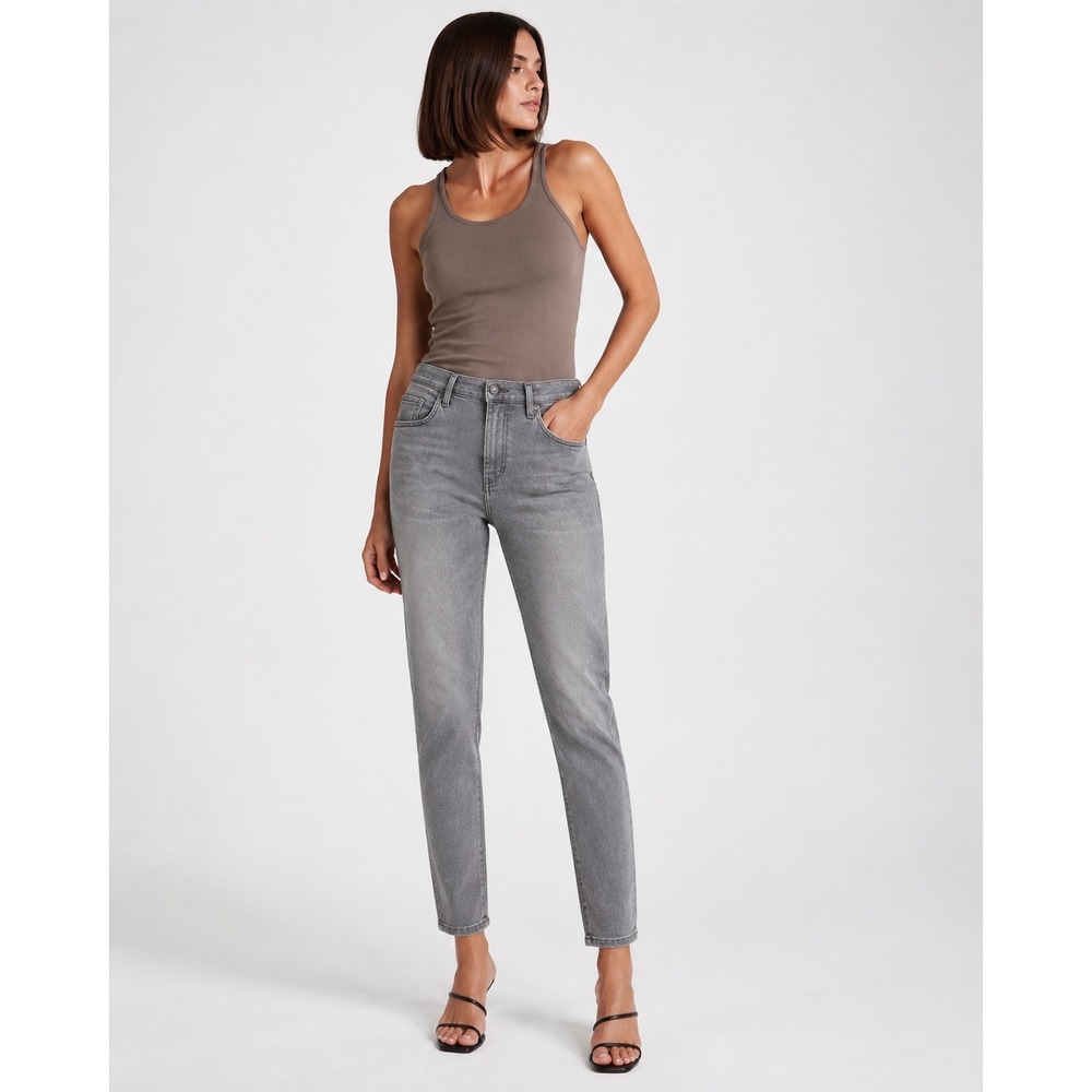 AGOLDE Los Angeles Premium Skinny Cropped Jeans Grey Stretch Denim Size 25